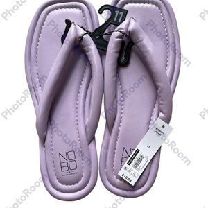 Women's Flip Flop Sandals, Time and Tru, Size-8W. Color-Black, NWT